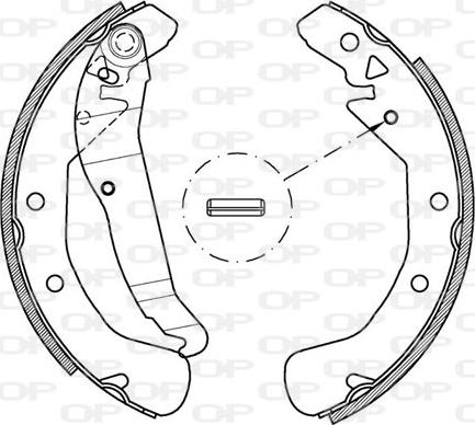 Open Parts BSA2162.00 - Brake Shoe Set autospares.lv