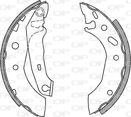 Open Parts BSA2167.00 - Brake Shoe Set autospares.lv