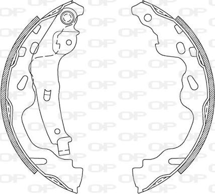 Open Parts BSA2104.00 - Brake Shoe Set autospares.lv