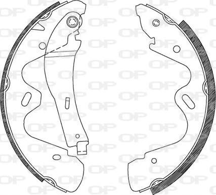 Open Parts BSA2100.00 - Brake Shoe Set autospares.lv