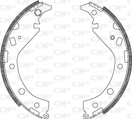 Open Parts BSA2116.00 - Brake Shoe Set autospares.lv