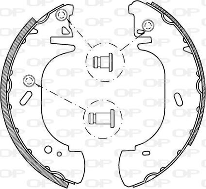 Open Parts BSA2136.00 - Brake Shoe Set autospares.lv