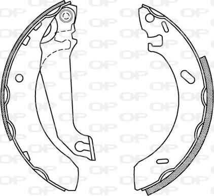 Open Parts BSA2133.00 - Brake Shoe Set autospares.lv