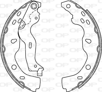 Open Parts BSA2126.00 - Brake Shoe Set autospares.lv