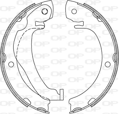 Open Parts BSA2245.00 - Brake Shoe Set autospares.lv