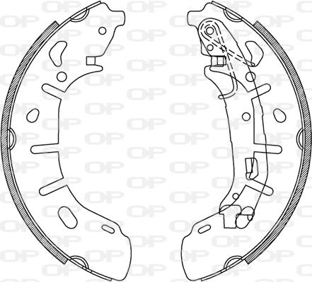 Open Parts BSA2240.00 - Brake Shoe Set autospares.lv