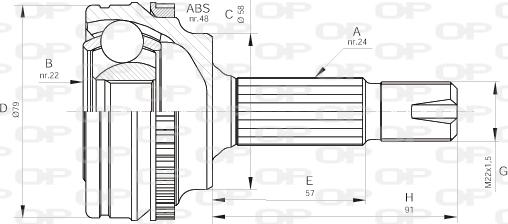 Open Parts CVJ5497.10 - Joint Kit, drive shaft autospares.lv