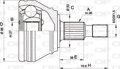 Open Parts CVJ5442.10 - Joint Kit, drive shaft autospares.lv