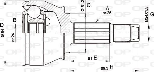Open Parts CVJ5439.10 - Joint Kit, drive shaft autospares.lv