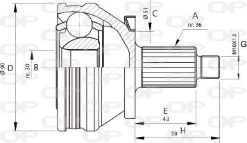 Open Parts CVJ5434.10 - Joint Kit, drive shaft autospares.lv
