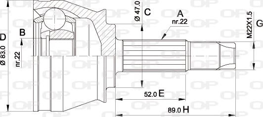 Open Parts CVJ5436.10 - Joint Kit, drive shaft autospares.lv