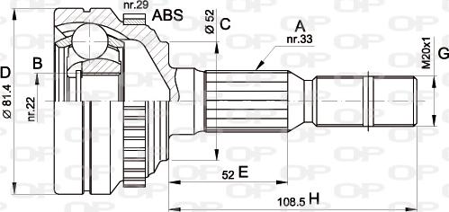 Open Parts CVJ5432.10 - Joint Kit, drive shaft autospares.lv