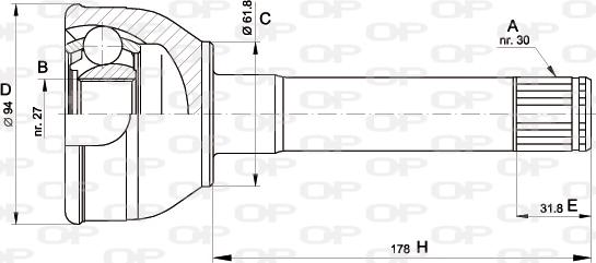 Open Parts CVJ5429.10 - Joint Kit, drive shaft autospares.lv