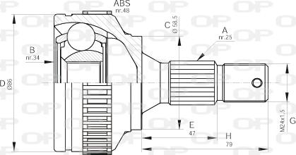 Open Parts CVJ5593.10 - Joint Kit, drive shaft autospares.lv