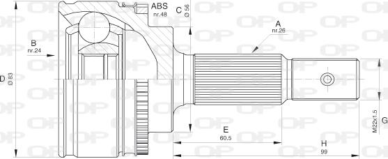 Open Parts CVJ5544.10 - Joint Kit, drive shaft autospares.lv