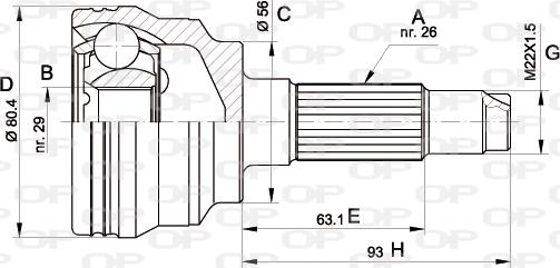 Open Parts CVJ5554.10 - Joint Kit, drive shaft autospares.lv