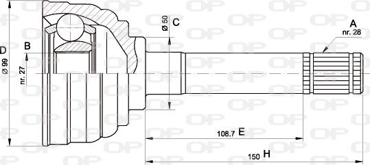 Open Parts CVJ5564.10 - Joint Kit, drive shaft autospares.lv