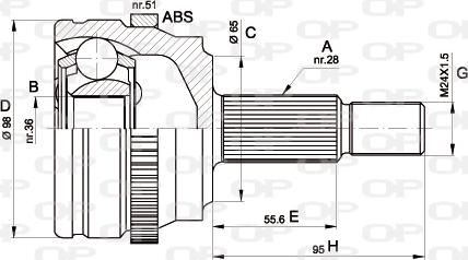 Open Parts CVJ5501.10 - Joint Kit, drive shaft autospares.lv