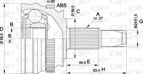 Open Parts CVJ5507.10 - Joint Kit, drive shaft autospares.lv