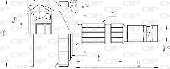 Open Parts CVJ5519.10 - Joint Kit, drive shaft autospares.lv