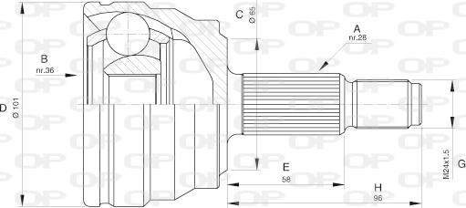 Open Parts CVJ5580.10 - Joint Kit, drive shaft autospares.lv