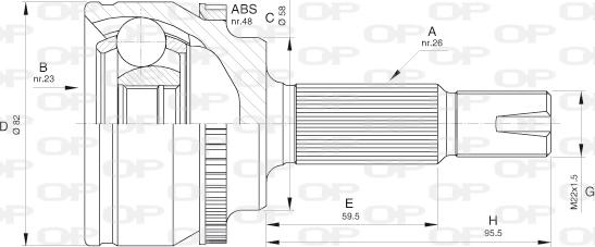 Open Parts CVJ5588.10 - Joint Kit, drive shaft autospares.lv