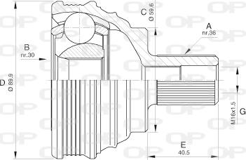 Open Parts CVJ5535.10 - Joint Kit, drive shaft autospares.lv