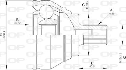 Open Parts CVJ5536.10 - Joint Kit, drive shaft autospares.lv