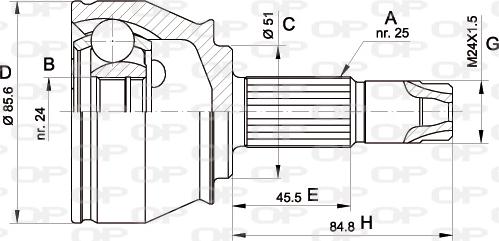 Open Parts CVJ5525.10 - Joint Kit, drive shaft autospares.lv