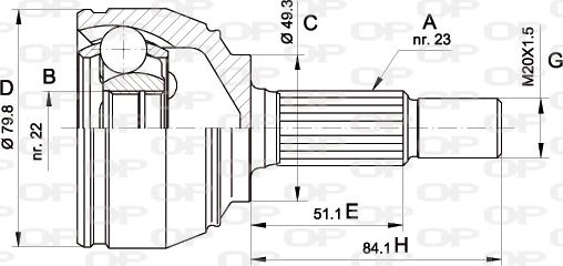 Open Parts CVJ5521.10 - Joint Kit, drive shaft autospares.lv