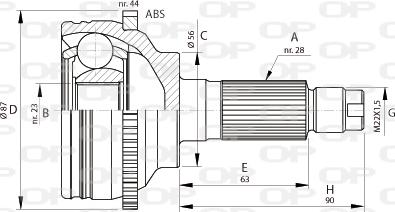 Open Parts CVJ5696.10 - Joint Kit, drive shaft autospares.lv