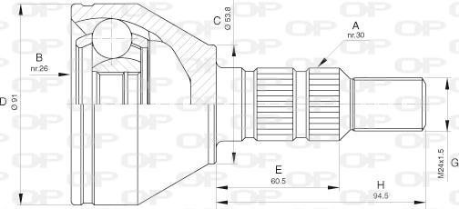 Open Parts CVJ5641.10 - Joint Kit, drive shaft autospares.lv