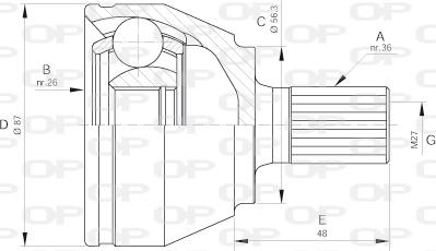 Open Parts CVJ5643.10 - Joint Kit, drive shaft autospares.lv