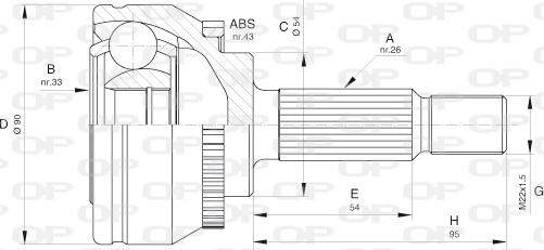 Open Parts CVJ5600.10 - Joint Kit, drive shaft autospares.lv