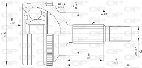 Open Parts CVJ5619.10 - Joint Kit, drive shaft autospares.lv