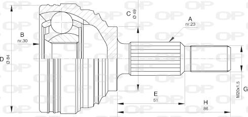 Open Parts CVJ5613.10 - Joint Kit, drive shaft autospares.lv