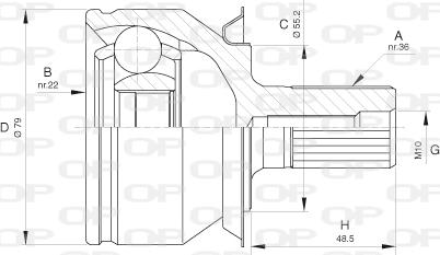 Open Parts CVJ5630.10 - Joint Kit, drive shaft autospares.lv