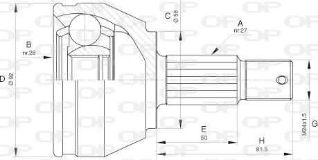 Open Parts CVJ5638.10 - Joint Kit, drive shaft autospares.lv