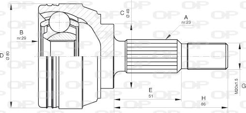 Open Parts CVJ5633.10 - Joint Kit, drive shaft autospares.lv