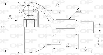 Open Parts CVJ5628.10 - Joint Kit, drive shaft autospares.lv