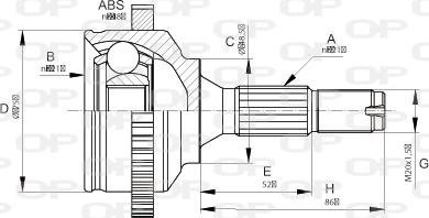 Open Parts CVJ5670.10 - Joint Kit, drive shaft autospares.lv