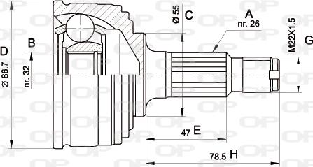 Open Parts CVJ5049.10 - Joint Kit, drive shaft autospares.lv