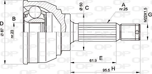 Open Parts CVJ5044.10 - Joint Kit, drive shaft autospares.lv