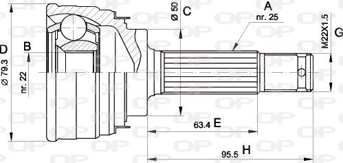 Open Parts CVJ5043.10 - Joint Kit, drive shaft autospares.lv