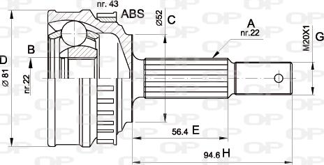 Open Parts CVJ5054.10 - Joint Kit, drive shaft autospares.lv