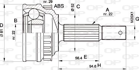 Open Parts CVJ5053.10 - Joint Kit, drive shaft autospares.lv