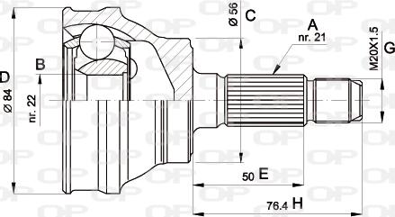Open Parts CVJ5060.10 - Joint Kit, drive shaft autospares.lv