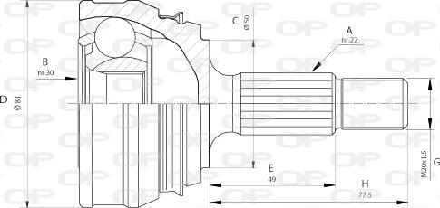 Open Parts CVJ5005.10 - Joint Kit, drive shaft autospares.lv