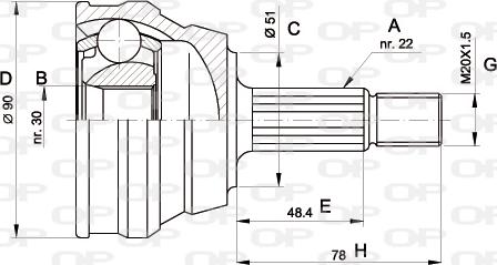 Open Parts CVJ5008.10 - Joint Kit, drive shaft autospares.lv