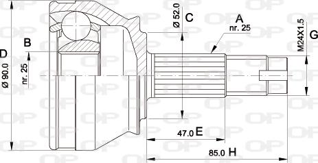 Open Parts CVJ5014.10 - Joint Kit, drive shaft autospares.lv